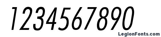 Belmar CondensedLight Italic Font, Number Fonts