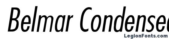 Belmar CondensedLight Italic Font