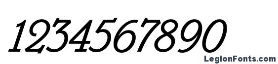 Belwe Mono Italic Plain Font, Number Fonts