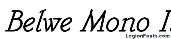 Belwe Mono Italic Plain Font