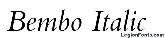 Bembo Italic font, free Bembo Italic font, preview Bembo Italic font