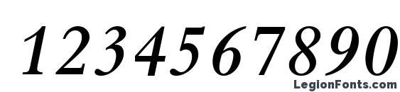 Bembo MT SemiBold Italic Font, Number Fonts