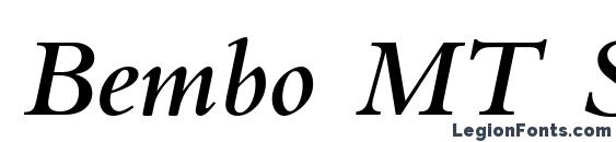 Шрифт Bembo MT SemiBold Italic