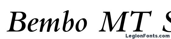 Bembo MT SemiBold Italic Font, All Fonts