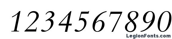 BemboStd Italic Font, Number Fonts