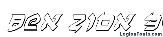 Ben Zion 3D Italic font, free Ben Zion 3D Italic font, preview Ben Zion 3D Italic font