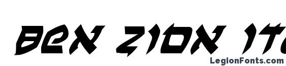 Ben Zion Italic font, free Ben Zion Italic font, preview Ben Zion Italic font