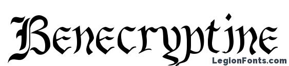 Benecryptine regular font, free Benecryptine regular font, preview Benecryptine regular font