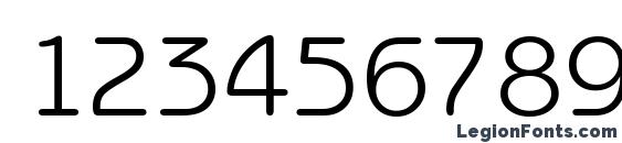 Benjamin Gothic Regular Font, Number Fonts