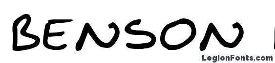 BENSON Regular font, free BENSON Regular font, preview BENSON Regular font