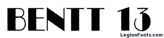шрифт Bentt 13, бесплатный шрифт Bentt 13, предварительный просмотр шрифта Bentt 13