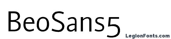 BeoSans5 font, free BeoSans5 font, preview BeoSans5 font