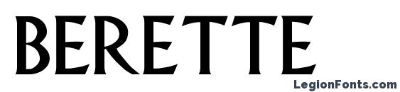 шрифт Berette, бесплатный шрифт Berette, предварительный просмотр шрифта Berette