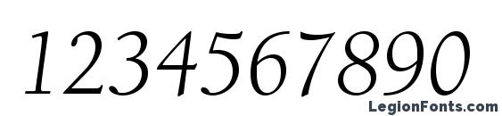 BerkeleyStd BookItalic Font, Number Fonts