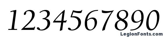 BerkeleyStd Italic Font, Number Fonts