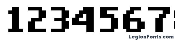 Berkelium bitmap Font, Number Fonts