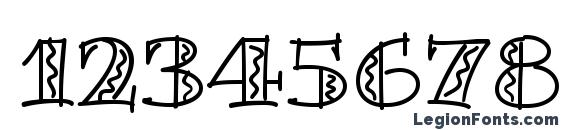 BermudaLPStd Squiggle Font, Number Fonts