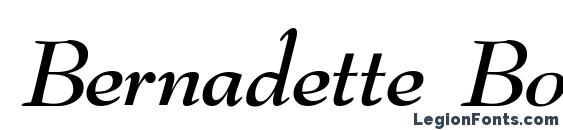 Bernadette Bold Italic Font