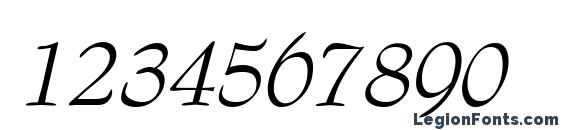 Bernadette Italic Font, Number Fonts