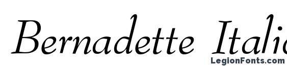 Bernadette Italic font, free Bernadette Italic font, preview Bernadette Italic font