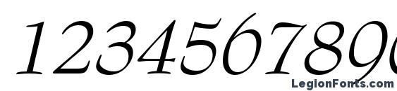 Bernhard Modern Italic BT Font, Number Fonts