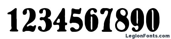 BernhardCondensed Regular DB Font, Number Fonts
