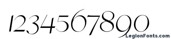 BernhardElegant Regular Font, Number Fonts