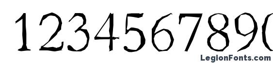 BernsteinAntique Xlight Regular Font, Number Fonts