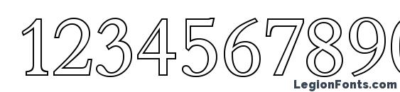 BernsteinOutline Light Regular Font, Number Fonts