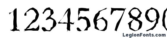 BernsteinRandom Light Regular Font, Number Fonts