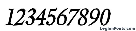 Berylium BoldItalic Font, Number Fonts
