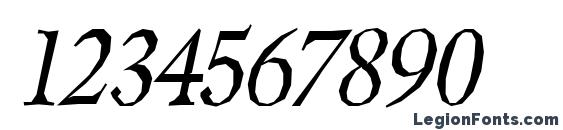 Berylium Italic Font, Number Fonts
