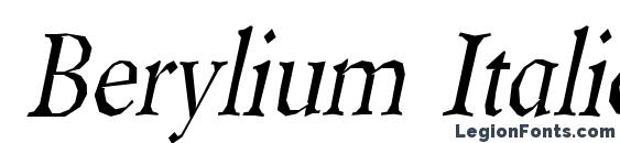 Berylium Italic Font