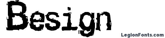 шрифт Besign, бесплатный шрифт Besign, предварительный просмотр шрифта Besign