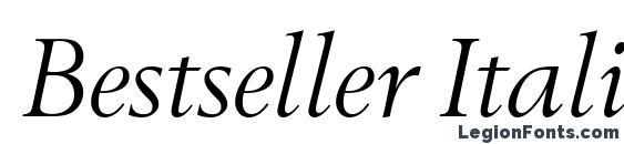 шрифт Bestseller Italic, бесплатный шрифт Bestseller Italic, предварительный просмотр шрифта Bestseller Italic