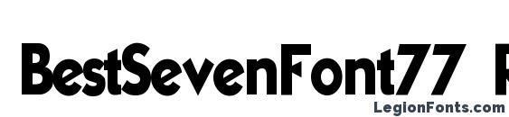 BestSevenFont77 Regular ttcon Font, Bold Fonts