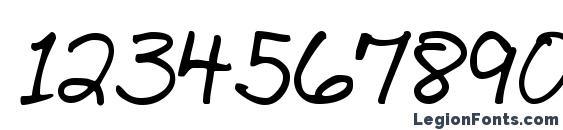 BethHand Regular Font, Number Fonts