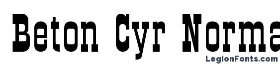 Beton Cyr Normal font, free Beton Cyr Normal font, preview Beton Cyr Normal font