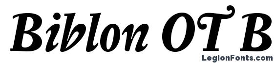 Шрифт Biblon OT Bold Italic, OTF шрифты