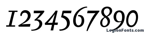 Biblon OT Italic Font, Number Fonts