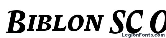 шрифт Biblon SC OT Bold Italic, бесплатный шрифт Biblon SC OT Bold Italic, предварительный просмотр шрифта Biblon SC OT Bold Italic
