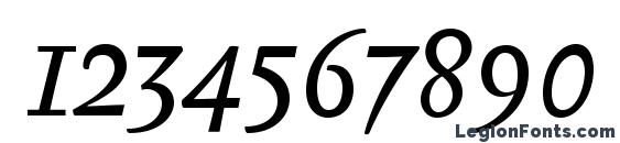 BiblonITC Italic Font, Number Fonts