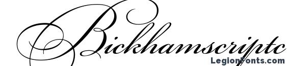 шрифт Bickhamscriptc, бесплатный шрифт Bickhamscriptc, предварительный просмотр шрифта Bickhamscriptc
