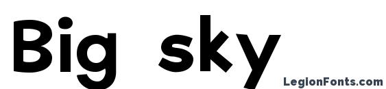 Big sky font, free Big sky font, preview Big sky font