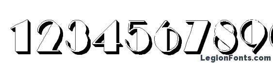BIGCSHAD Normal Font, Number Fonts