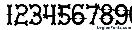 BikerBones Font, Number Fonts