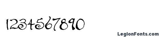 Bilbo hand bold bold Font, Number Fonts