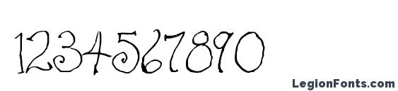 Bilbo hand fine Font, Number Fonts