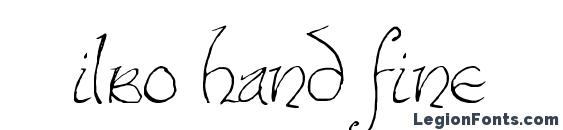 Шрифт Bilbo hand fine