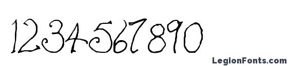 Bilbo hand regular Font, Number Fonts